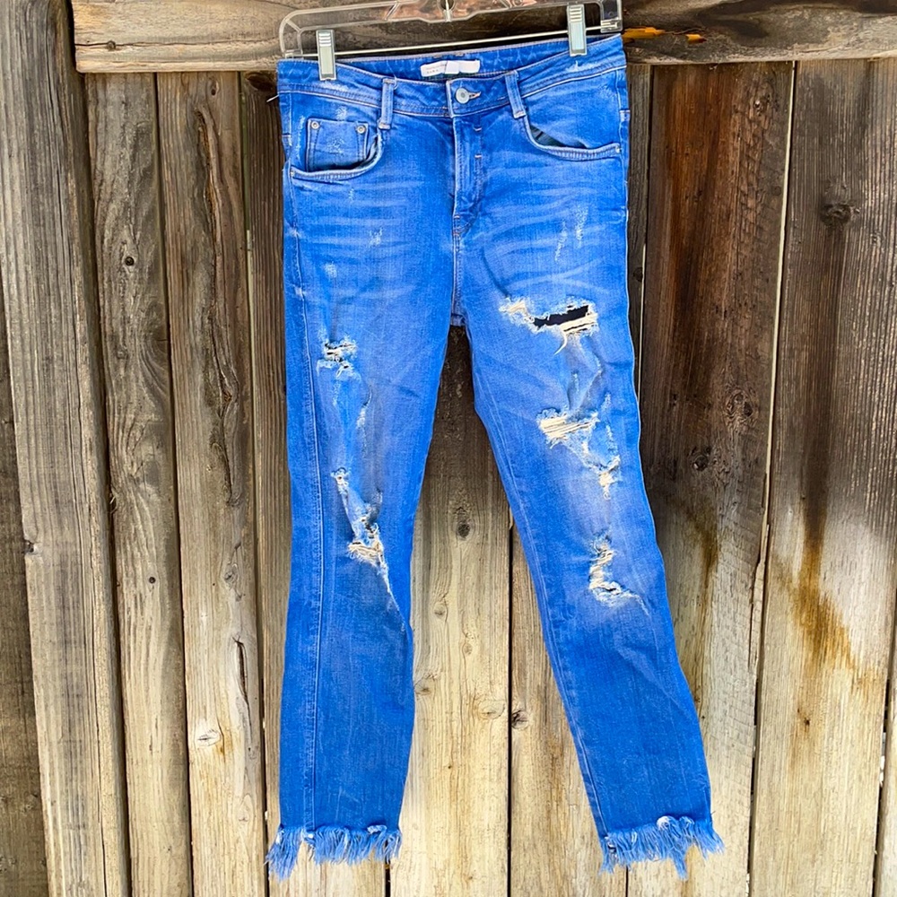 Zara Trafaluc Distressed Jeans